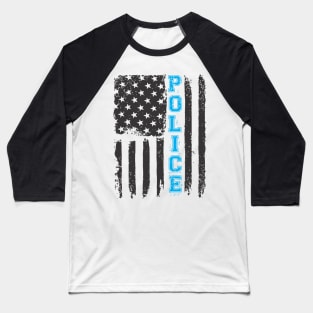 Police Flag Baseball T-Shirt